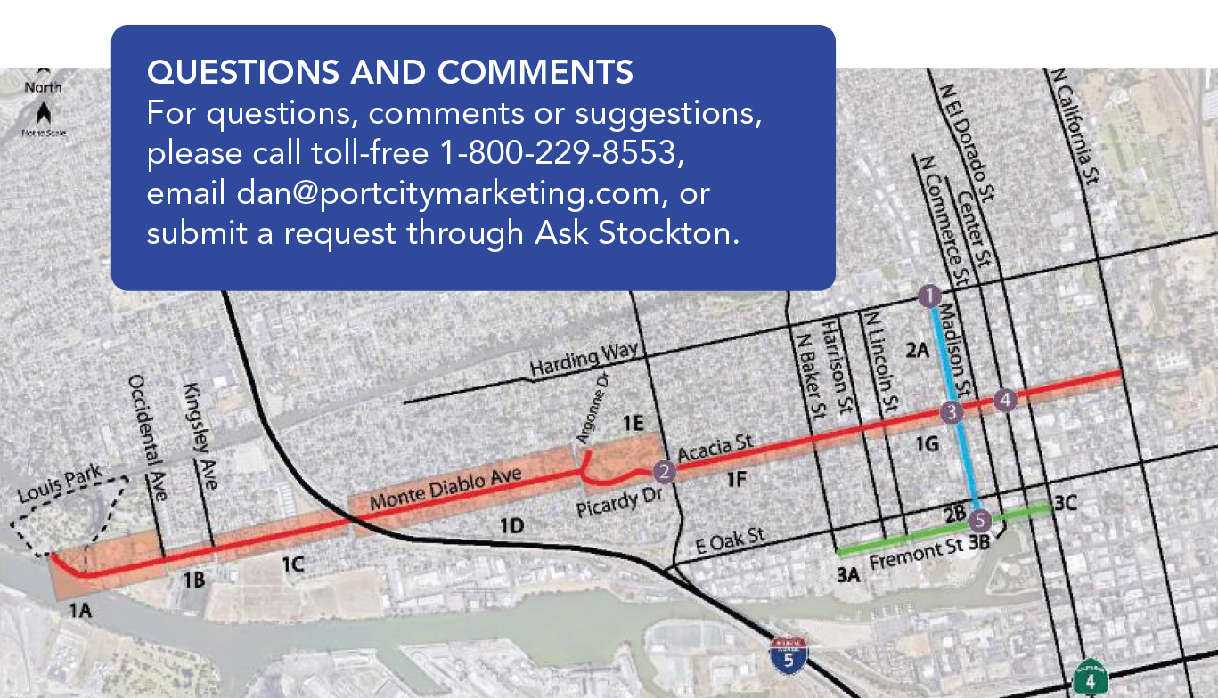 Central Stockton Road Diet Map